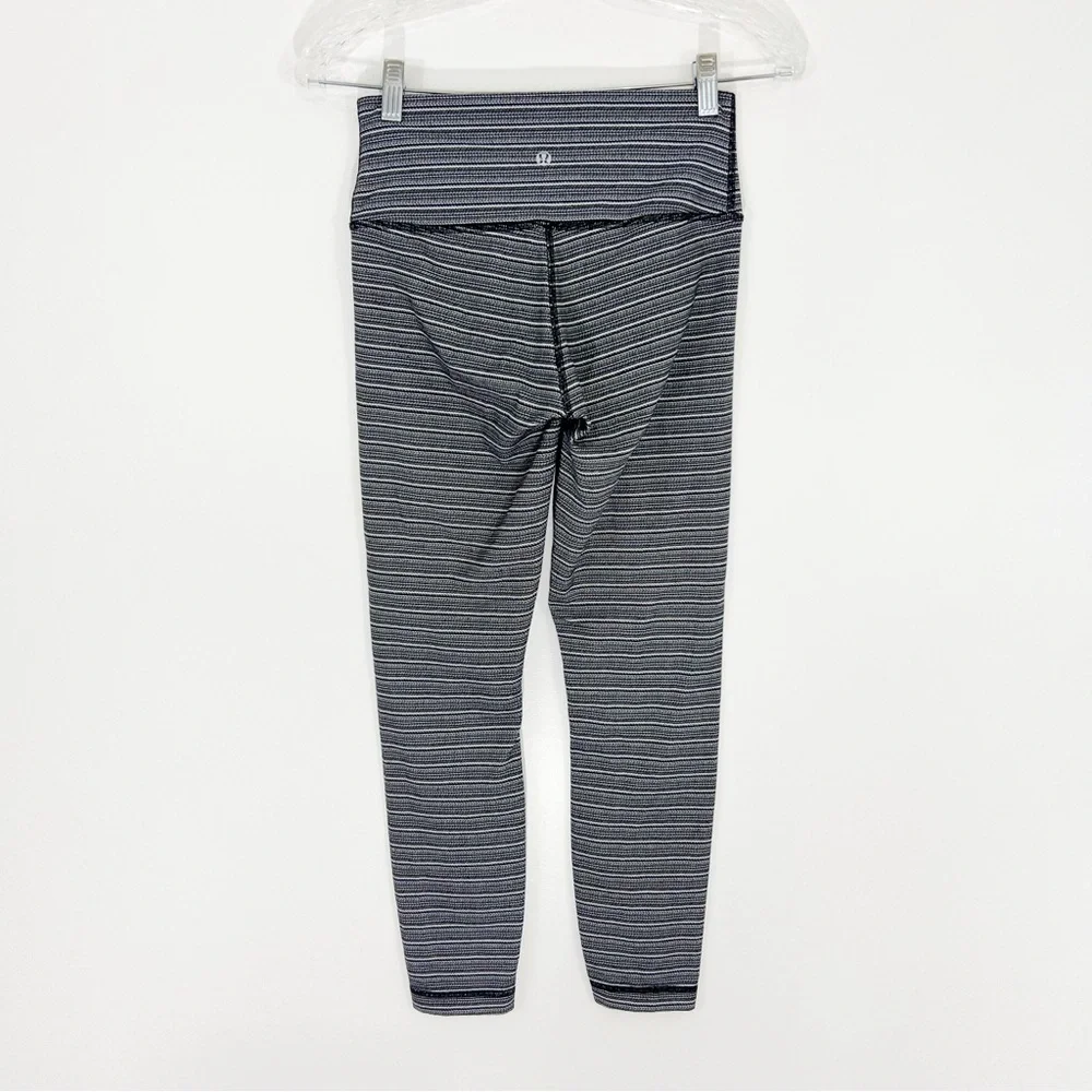Lululemon High Times Pant Textured Stripe Black Deep Coal Size 6 - Picture 7 of 8